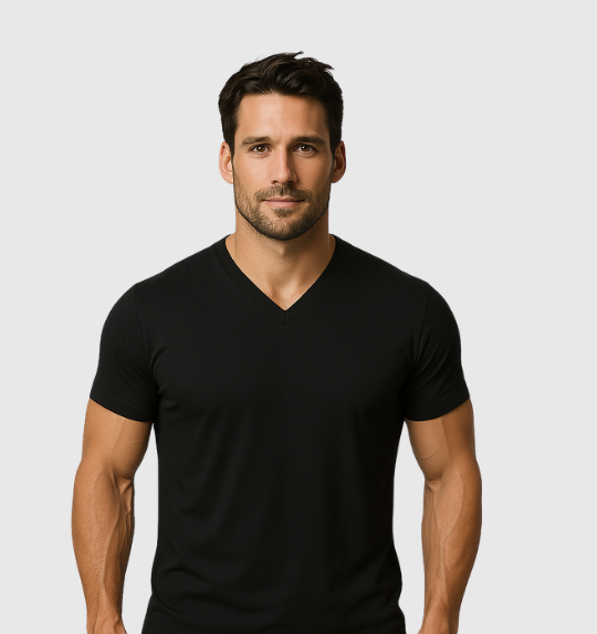 2er-Pack V-Ausschnitt-Shirts – Mix