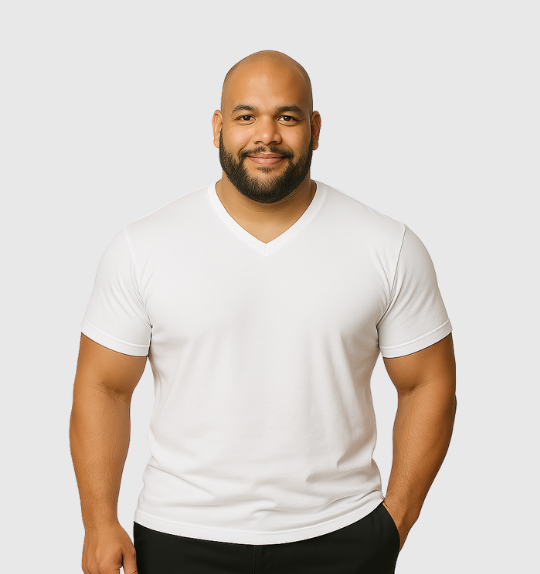 2er-Pack V-Ausschnitt-Shirts – Weiß
