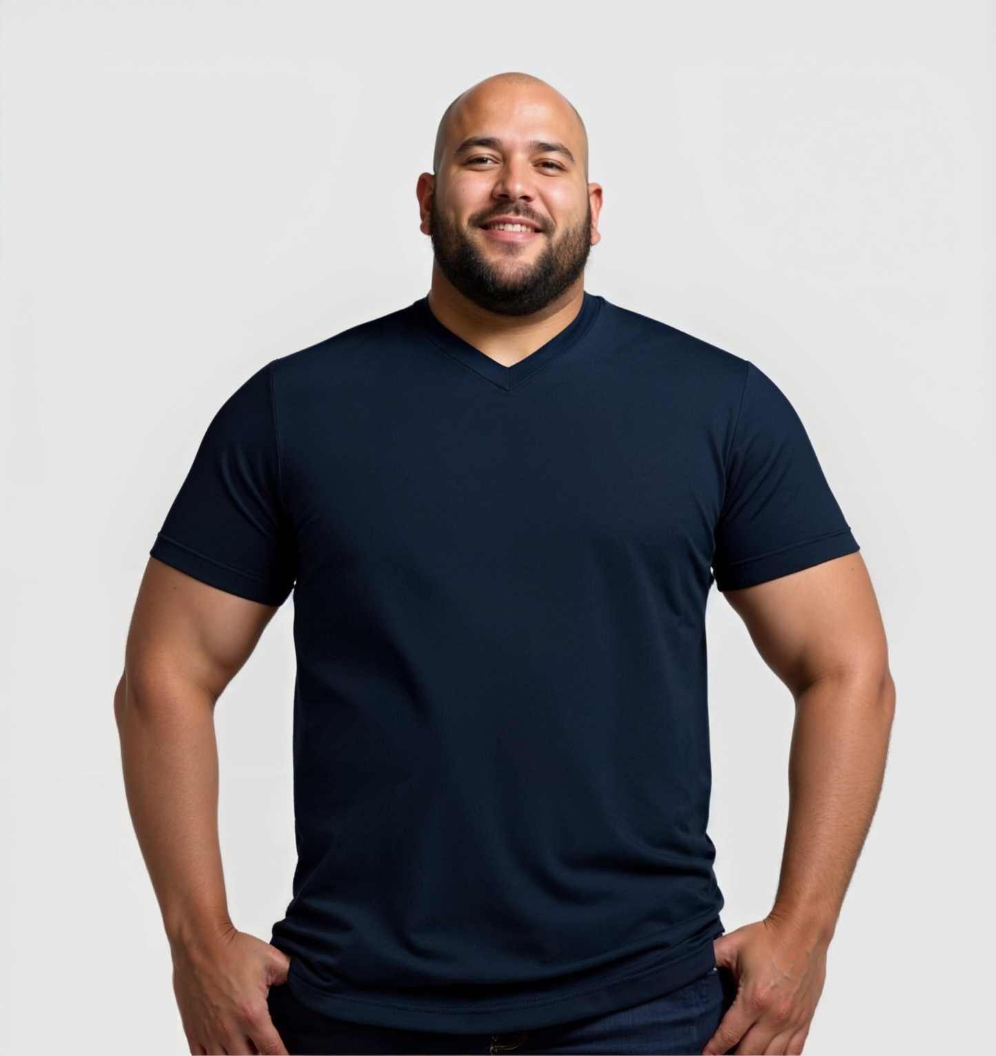 2er-Pack V-Ausschnitt-Shirts - Marineblau
