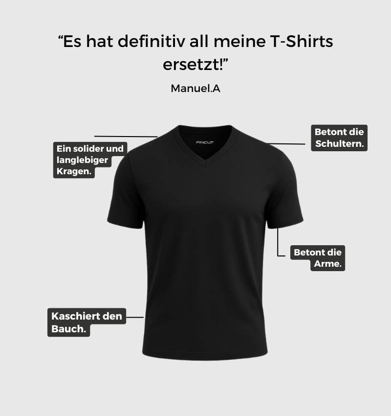 2er-Pack V-Ausschnitt-Shirts - Grau