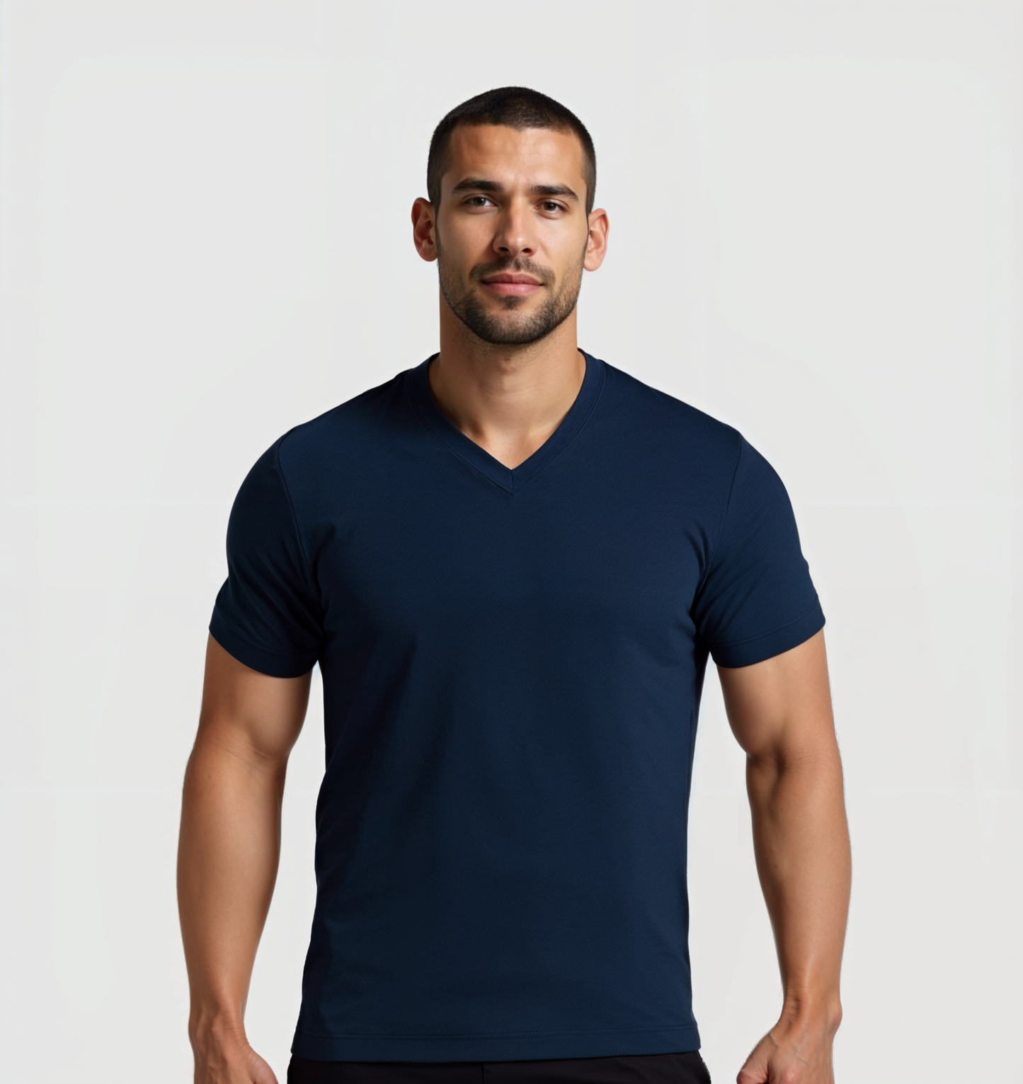 2er-Pack V-Ausschnitt-Shirts - Marineblau