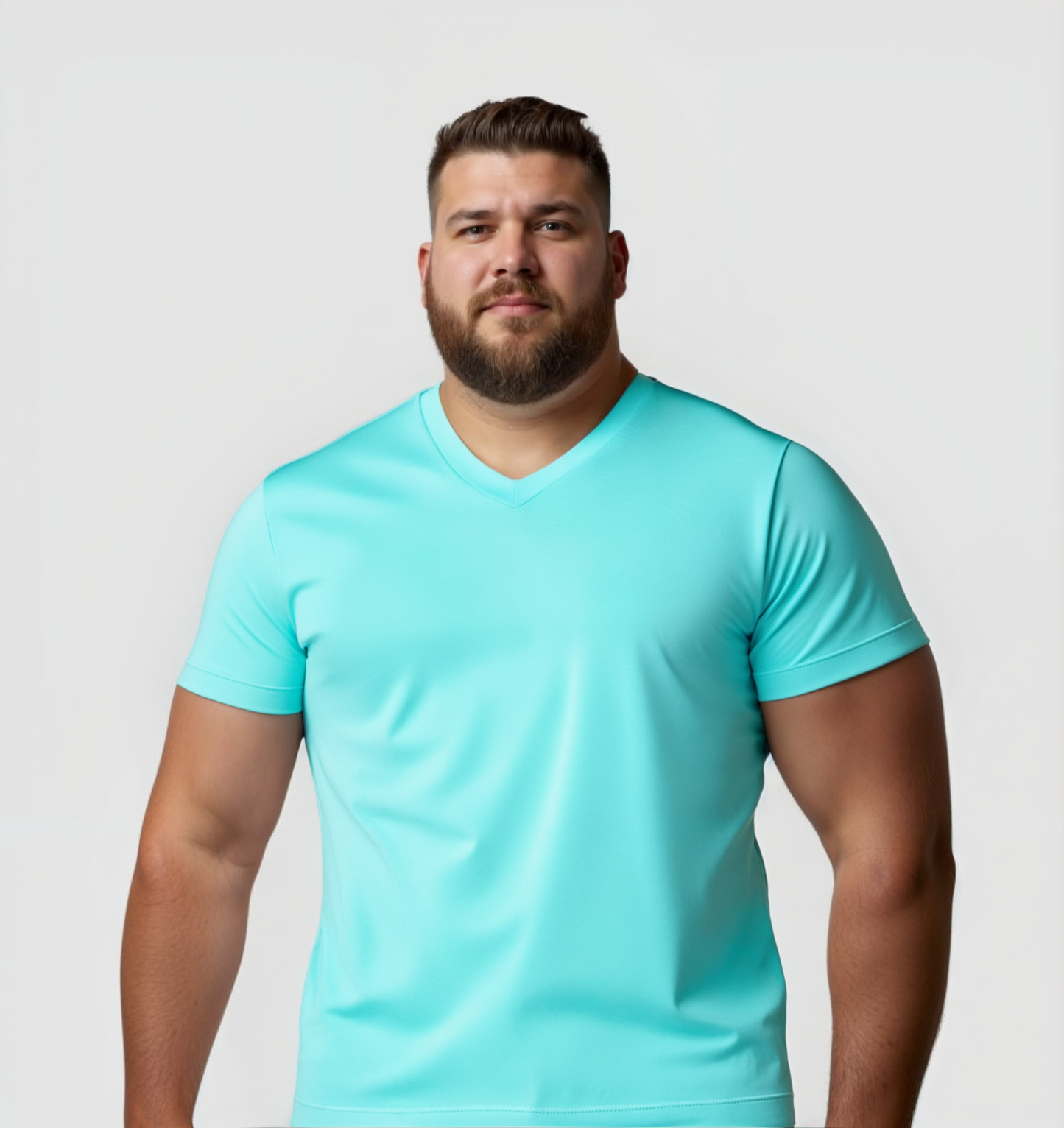 2er-Pack V-Ausschnitt-Shirts - Türkis