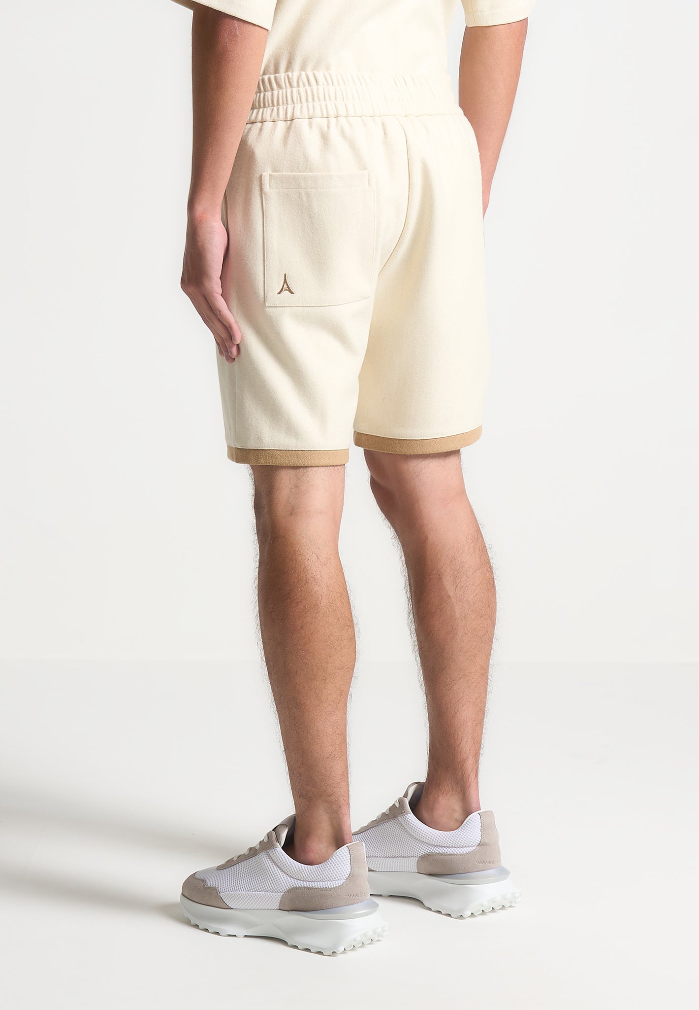 Wool Shorts - Cream/Brown