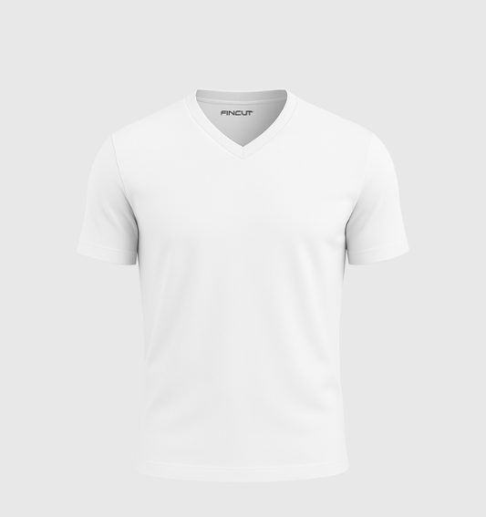 Das V-Ausschnitt-T-Shirt – Weiß