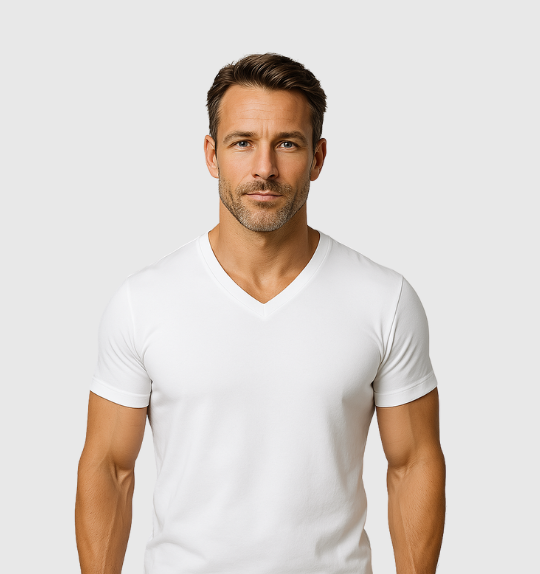 2er-Pack V-Ausschnitt-Shirts – Mix