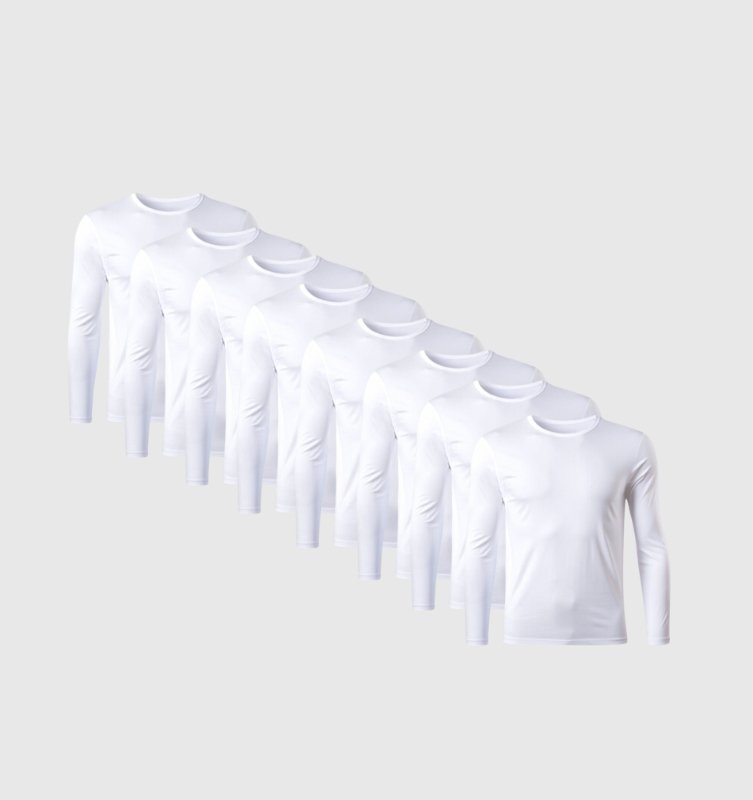Pack de 8 Manches Longues - Blanc