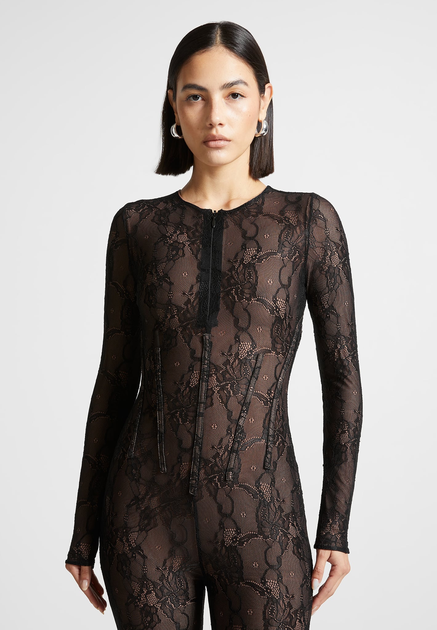 Lace Jumpsuit - Black