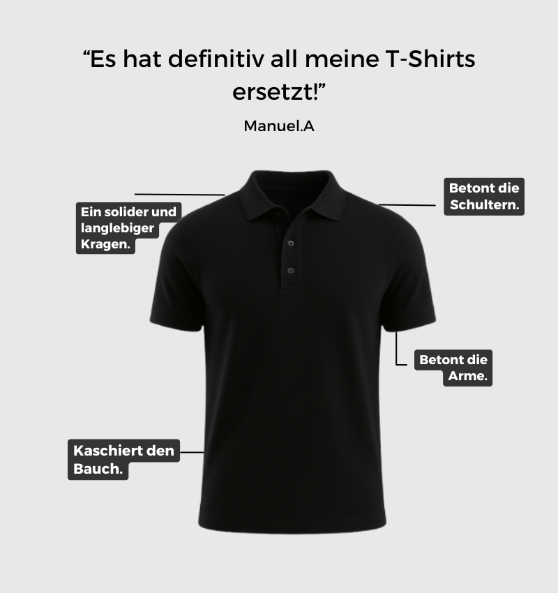 2er-Pack Poloshirts – Schwarz